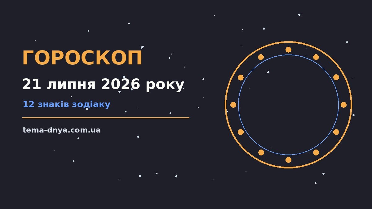 Гороскоп на 21 липня 2026 року: корисний прогноз на день для роботи, дому й кохання