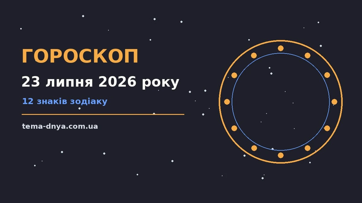 Гороскоп на 23 липня 2026 року: корисний прогноз на день для роботи, дому й кохання
