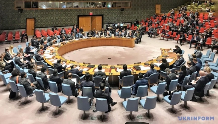 Засідання Ради Безпеки ООН під час першого пробного голосування щодо кандидатів на посаду генсека