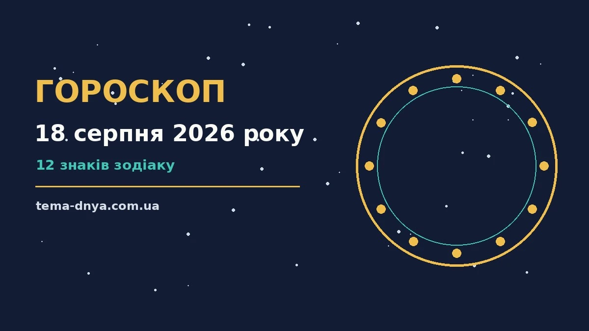 Гороскоп на 18 серпня 2026 року: корисний прогноз на день для роботи, дому й кохання