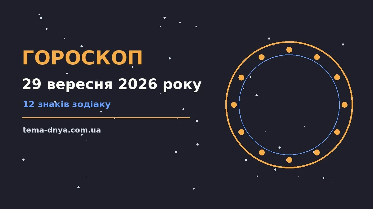 Гороскоп на 29 вересня 2026 року: корисний прогноз на день для роботи, дому й кохання