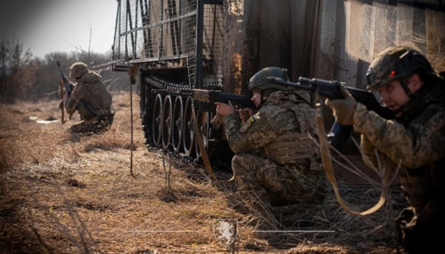 Оперативна карта бойових дій з виділеним Покровським напрямком