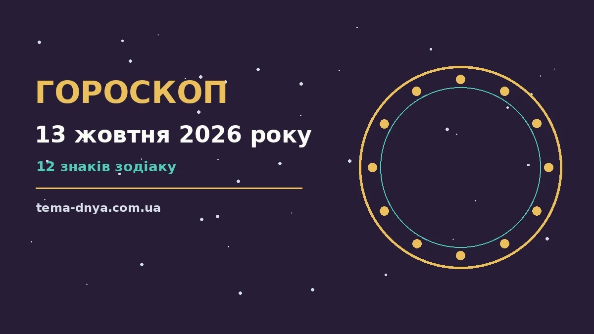 Гороскоп на 13 жовтня 2026 року: корисний прогноз на день для роботи, дому й кохання