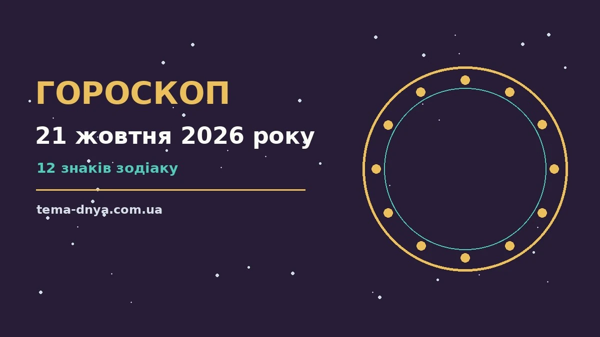 Гороскоп на 21 жовтня 2026 року: корисний прогноз на день для роботи, дому й кохання